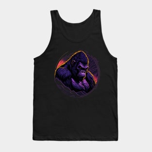 Purple Gorilla Surrounded By Mountain Tank Top